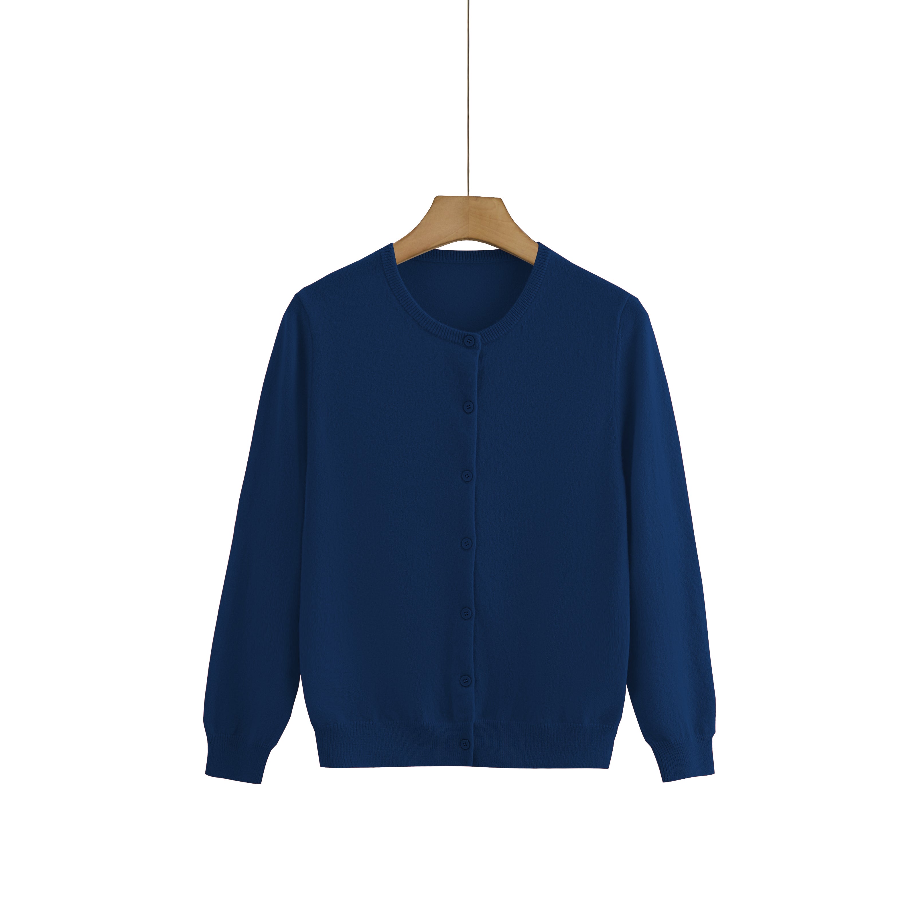 캐시미어 라운드넥 카디건 – 베이직 컬렉션