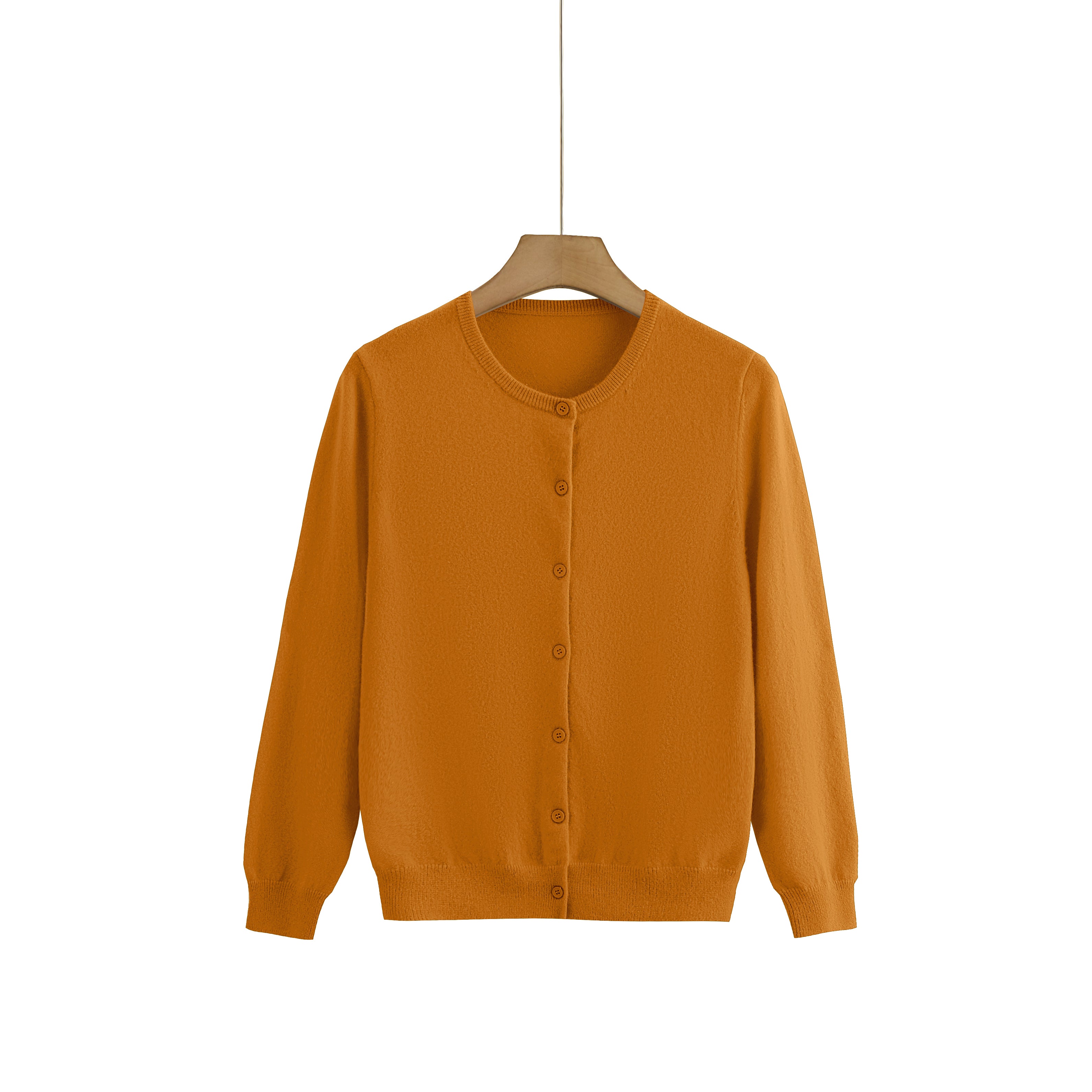 캐시미어 라운드넥 카디건 – 베이직 컬렉션