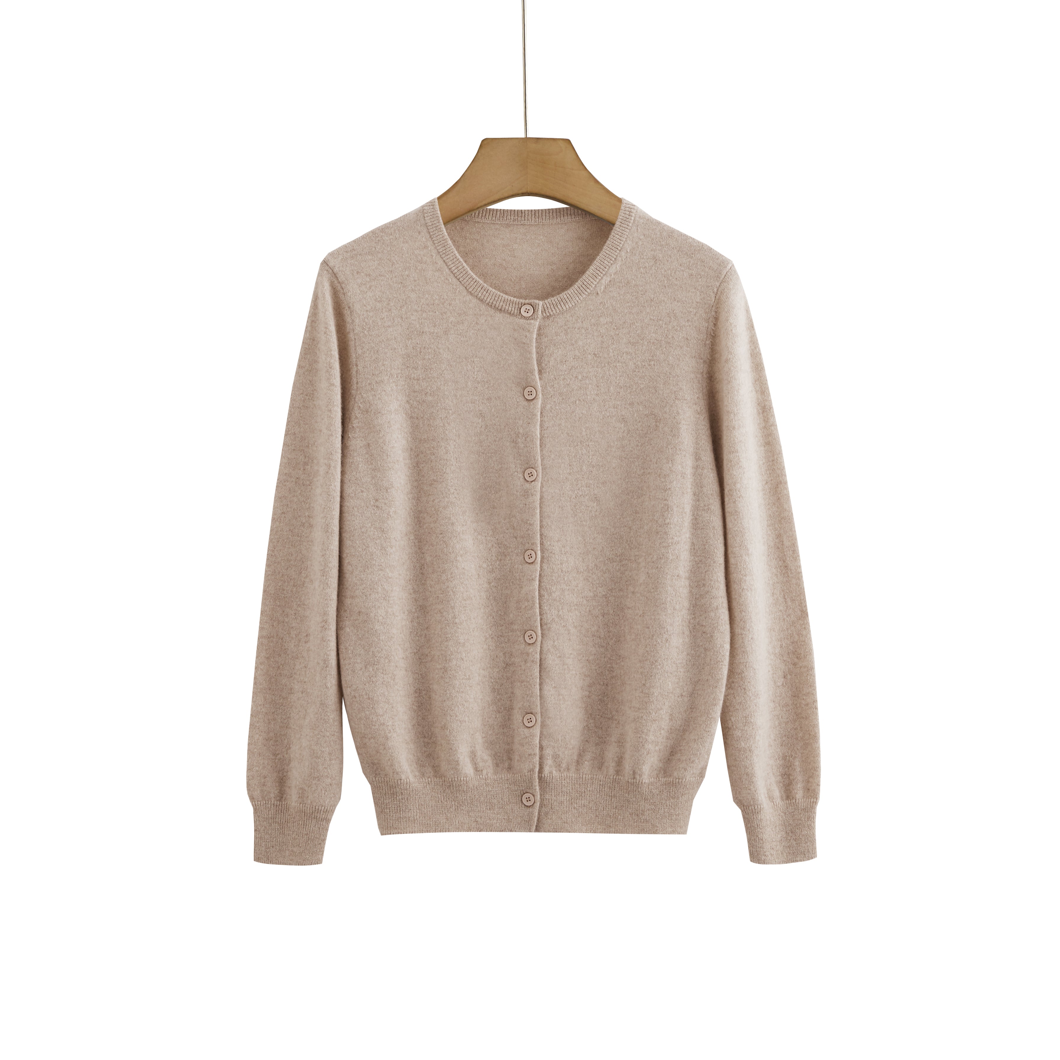 캐시미어 라운드넥 카디건 – 베이직 컬렉션