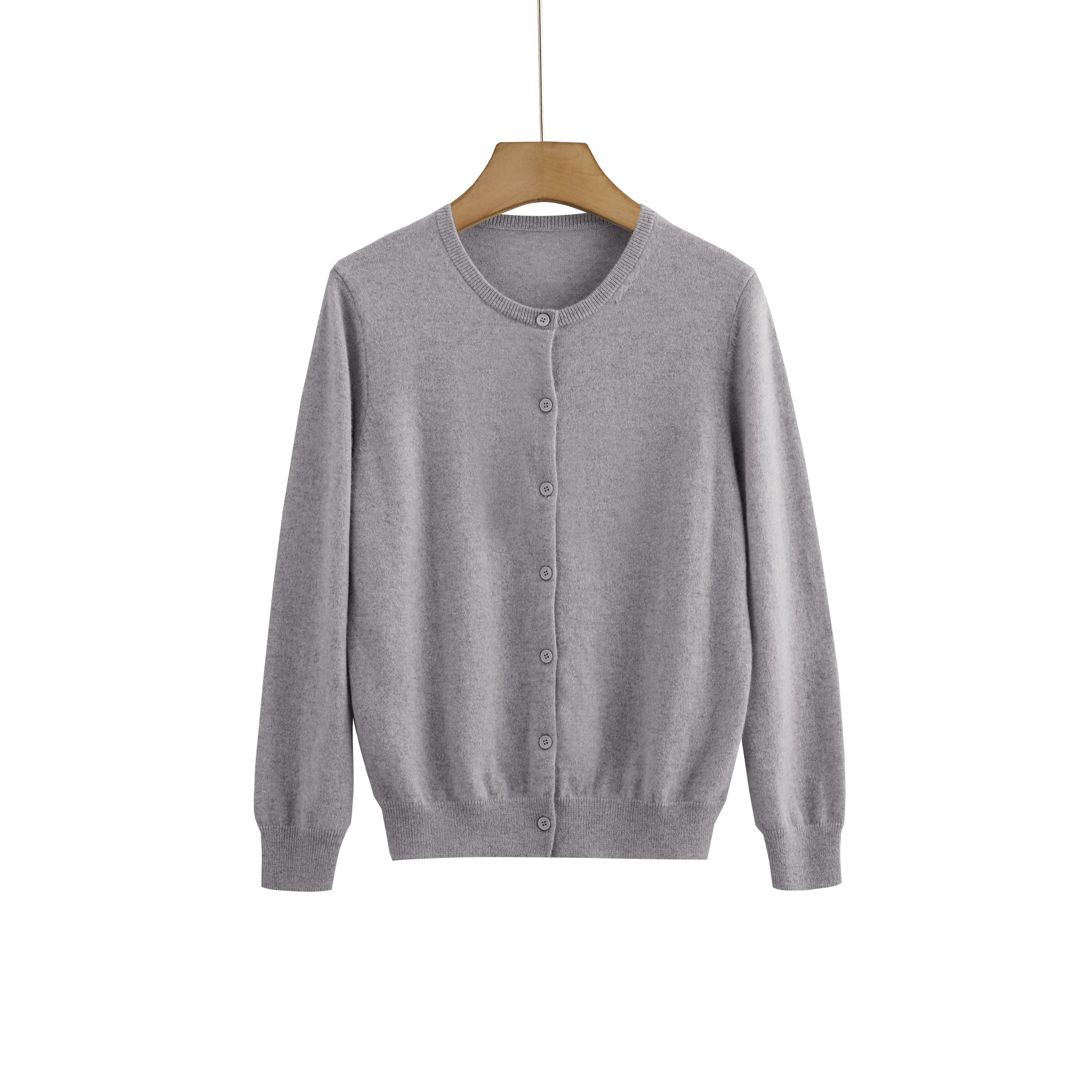 캐시미어 라운드넥 카디건 – 베이직 컬렉션