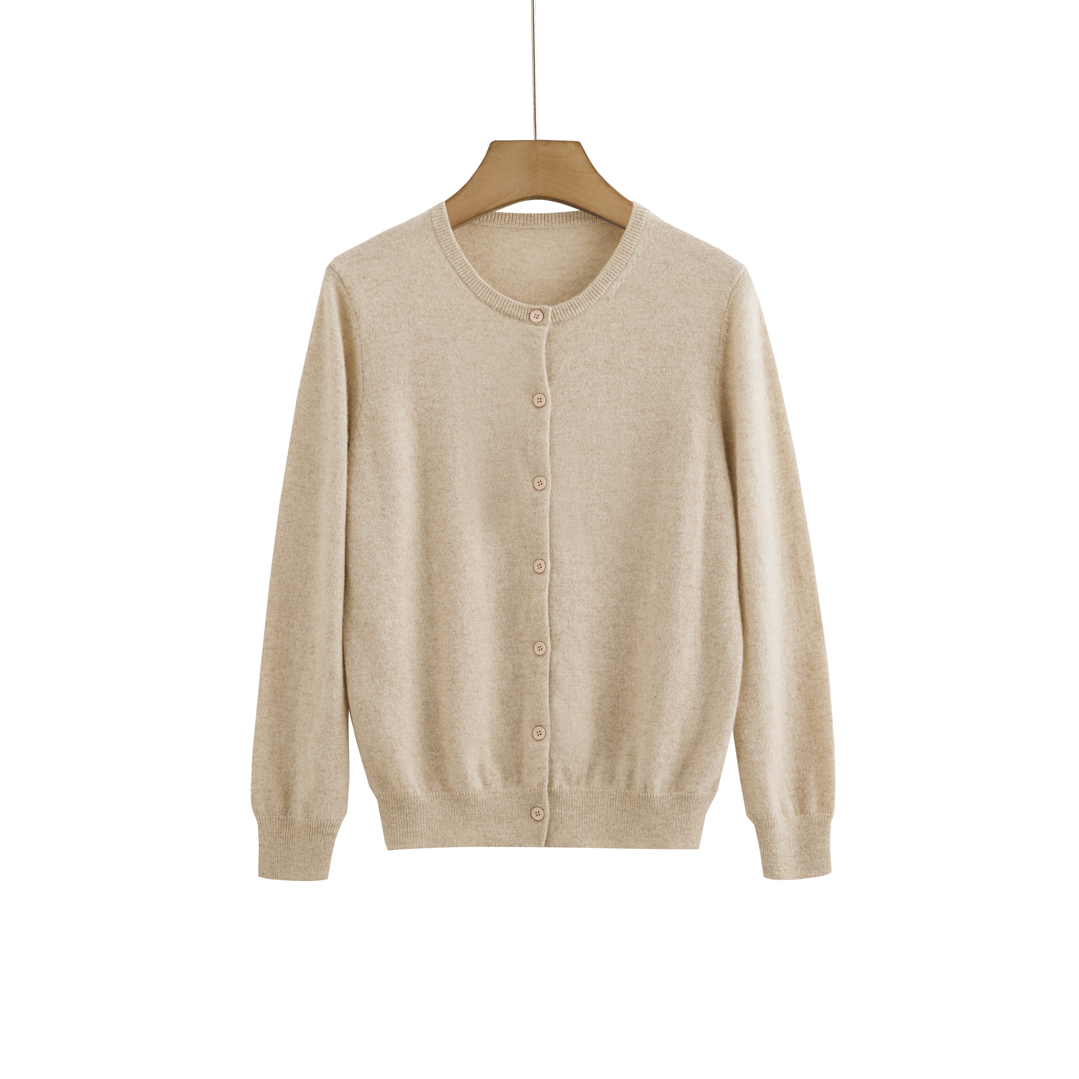 캐시미어 라운드넥 카디건 – 베이직 컬렉션