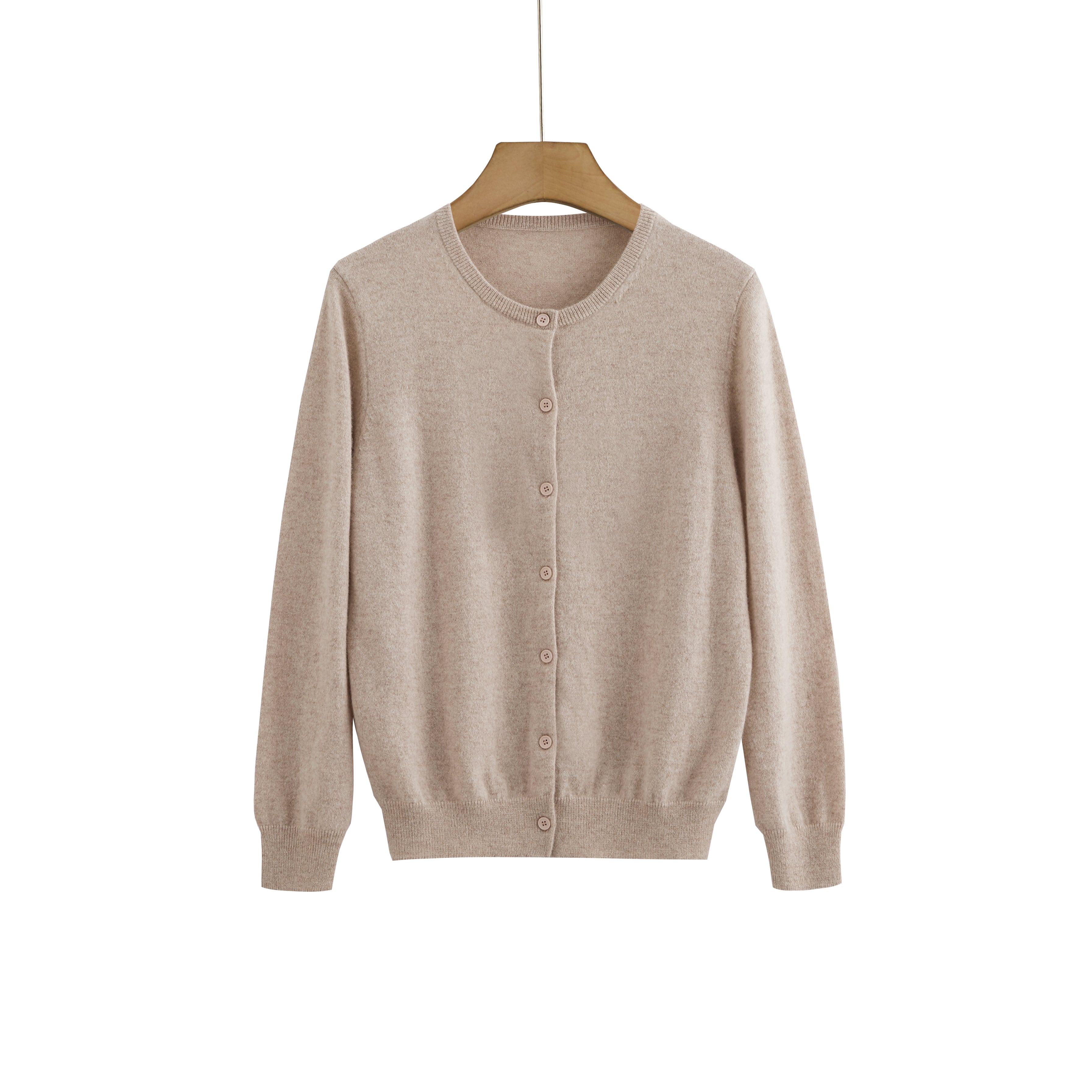 캐시미어 라운드넥 카디건 – 베이직 컬렉션