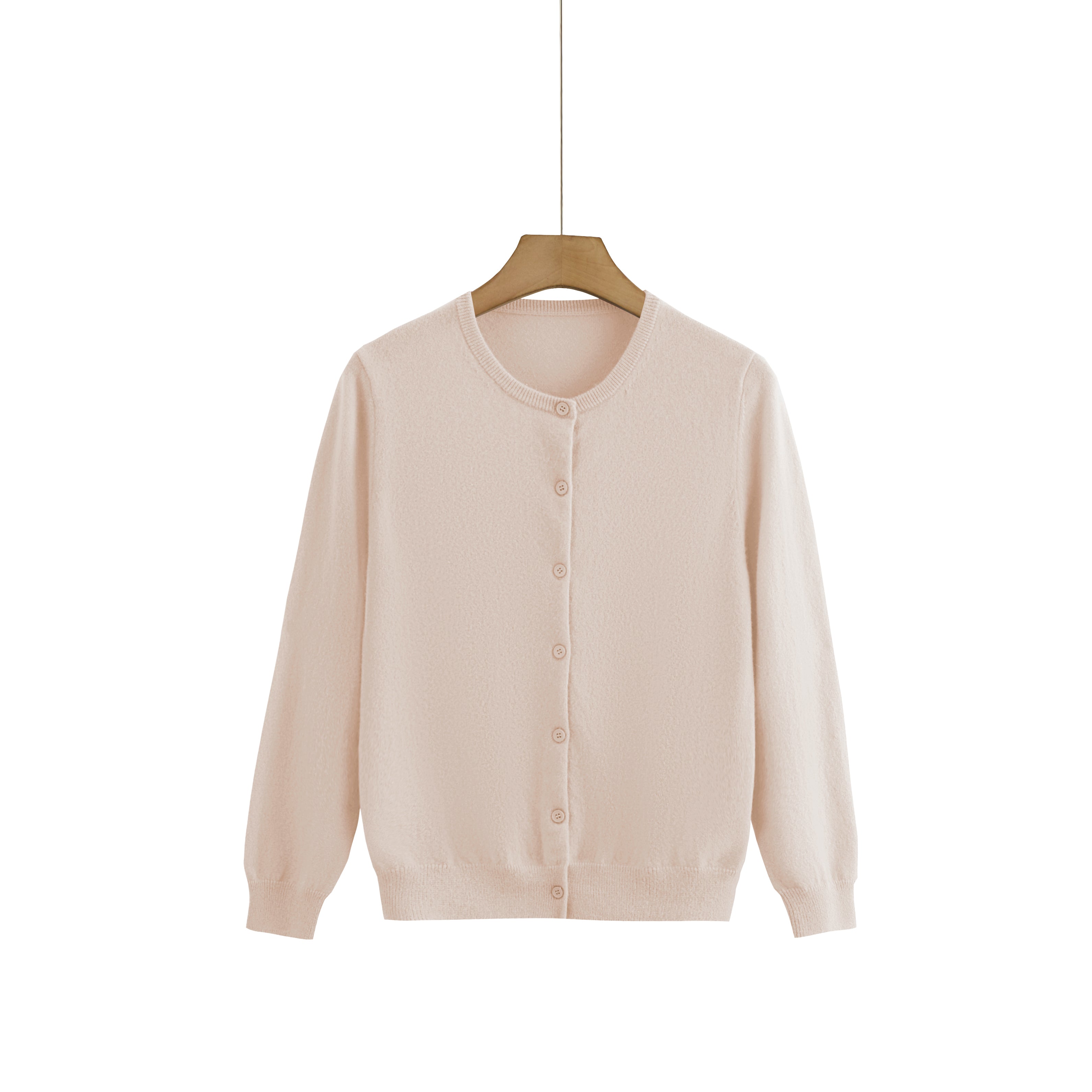 캐시미어 라운드넥 카디건 – 베이직 컬렉션