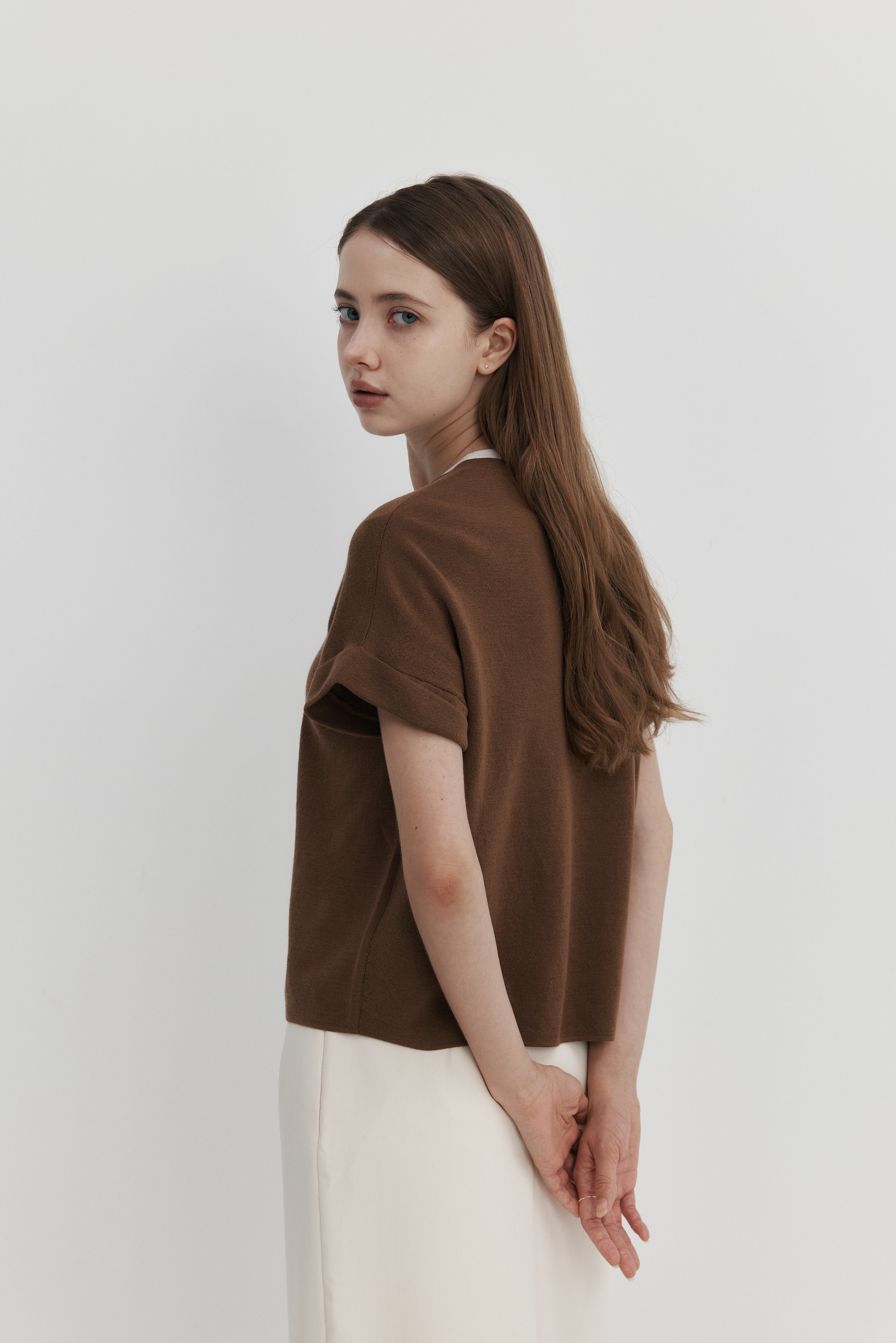 울 프릴 카디건 - 숏슬리브