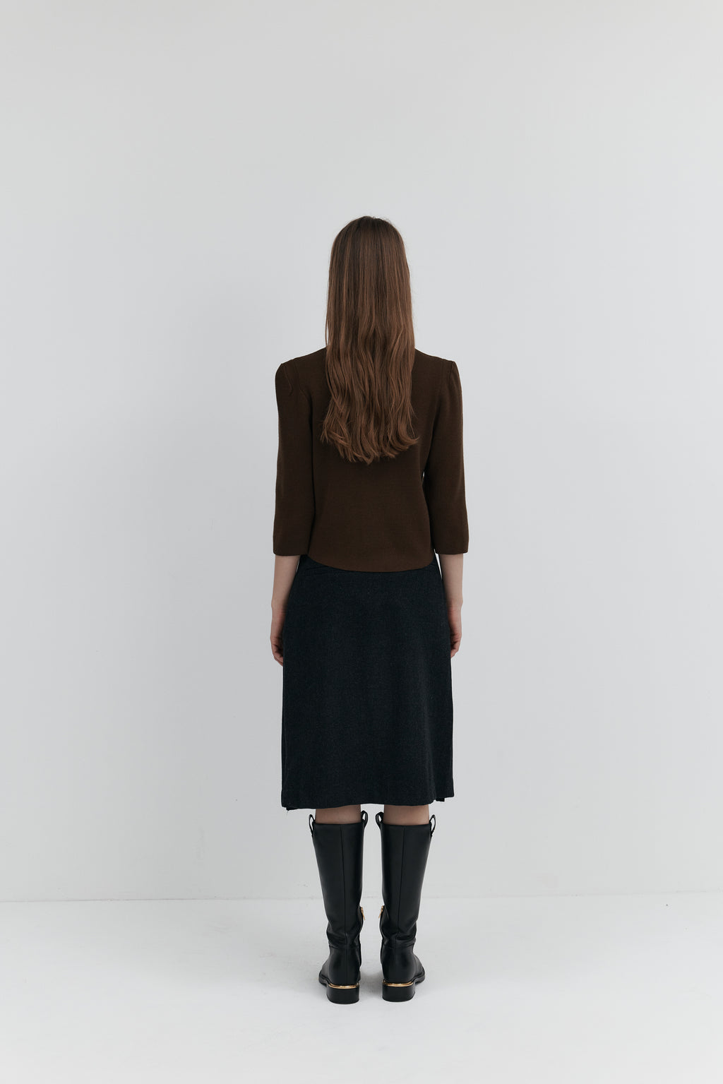 울 프릴 가디건 - 하프슬리브