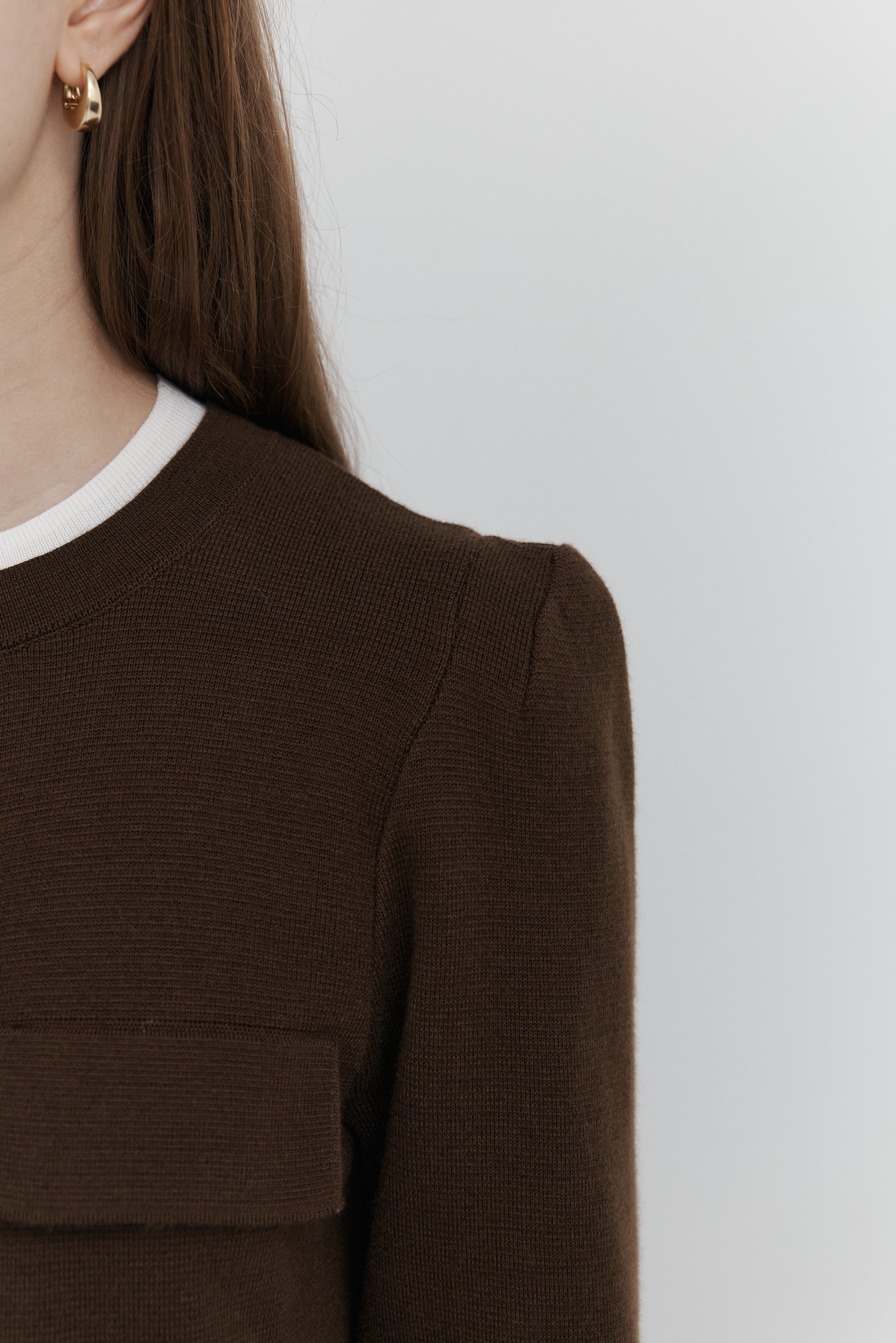 울 프릴 가디건 - 하프슬리브