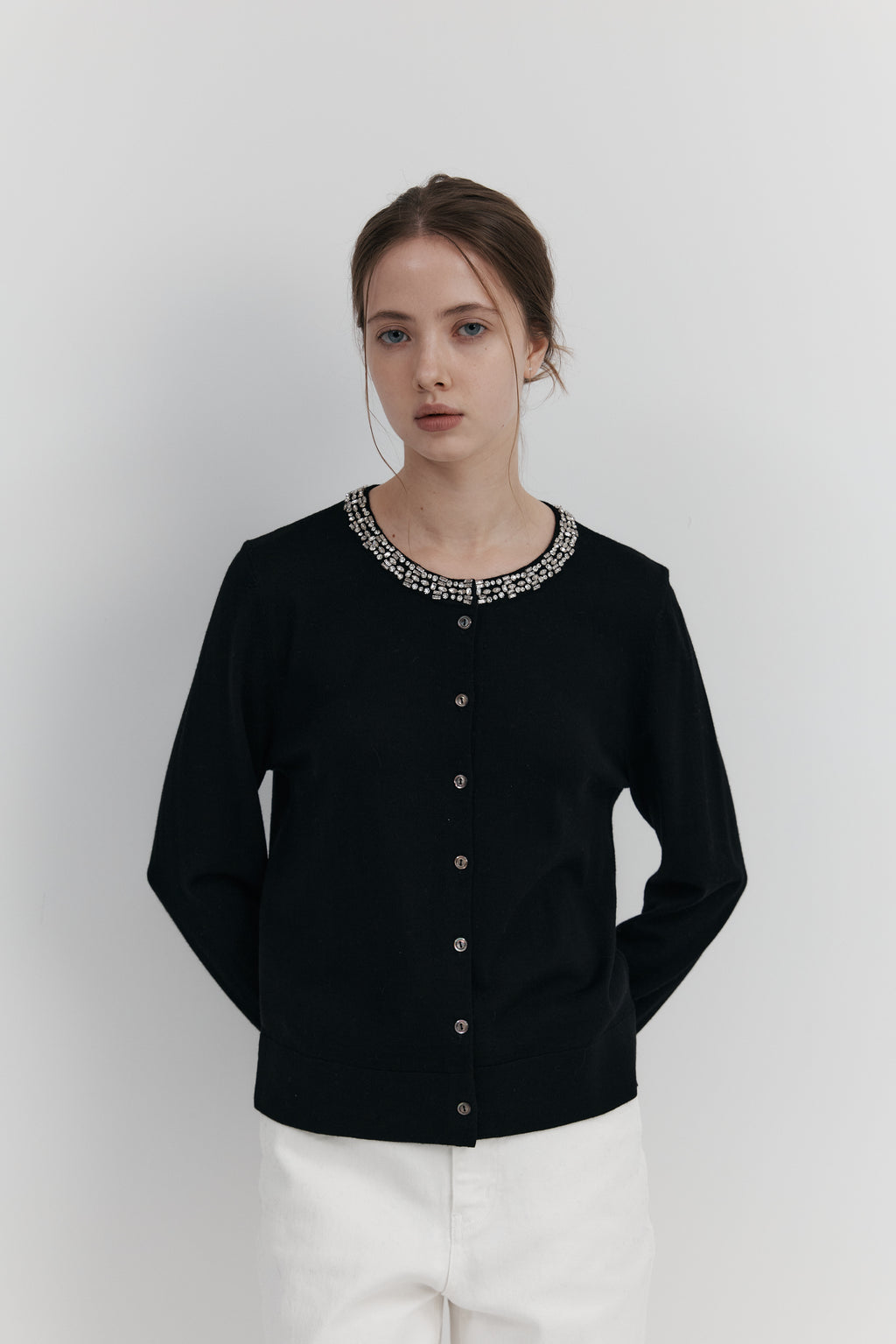 Biella Yarn 울 큐빅 카디건 – 롱슬리브