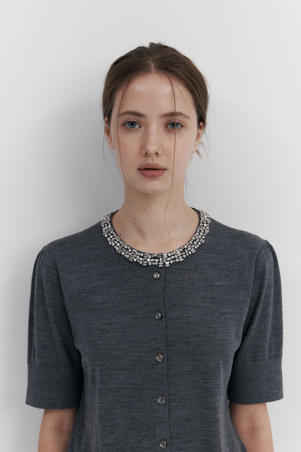 Biella Yarn 울 큐빅 카디건 – 하프슬리브