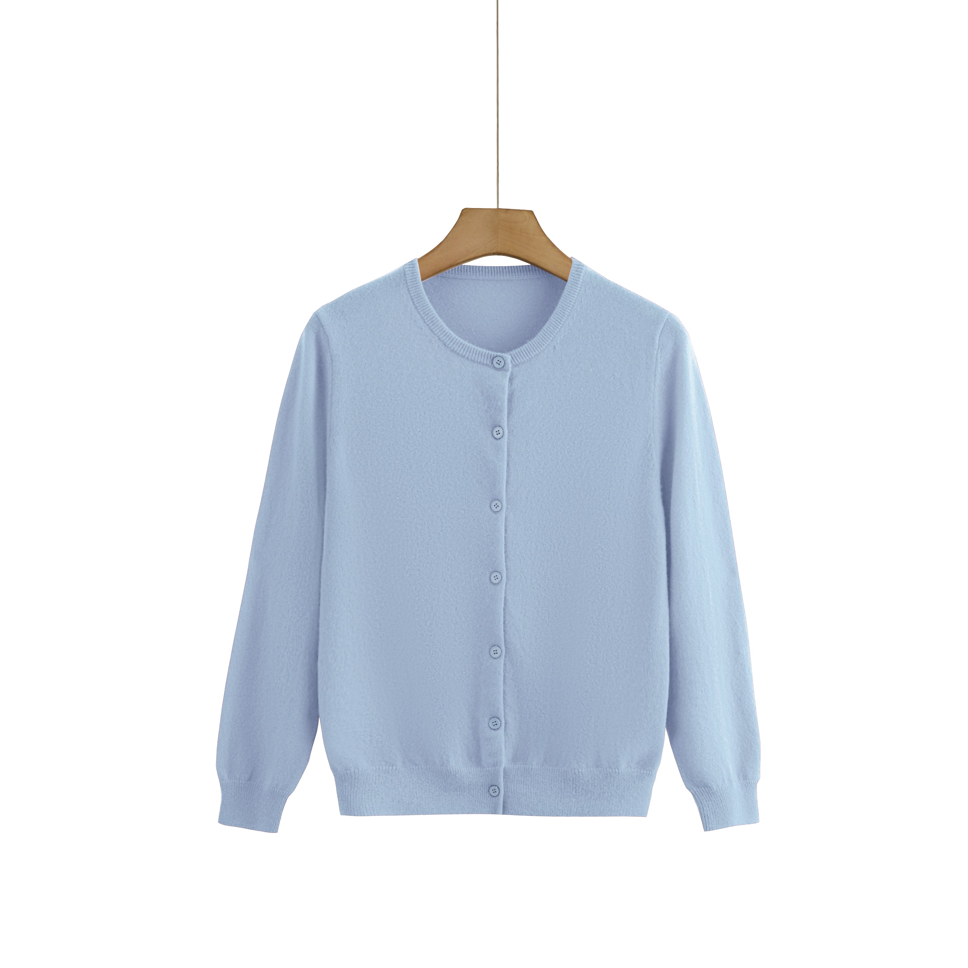 캐시미어 라운드넥 카디건 – 포인트 컬렉션