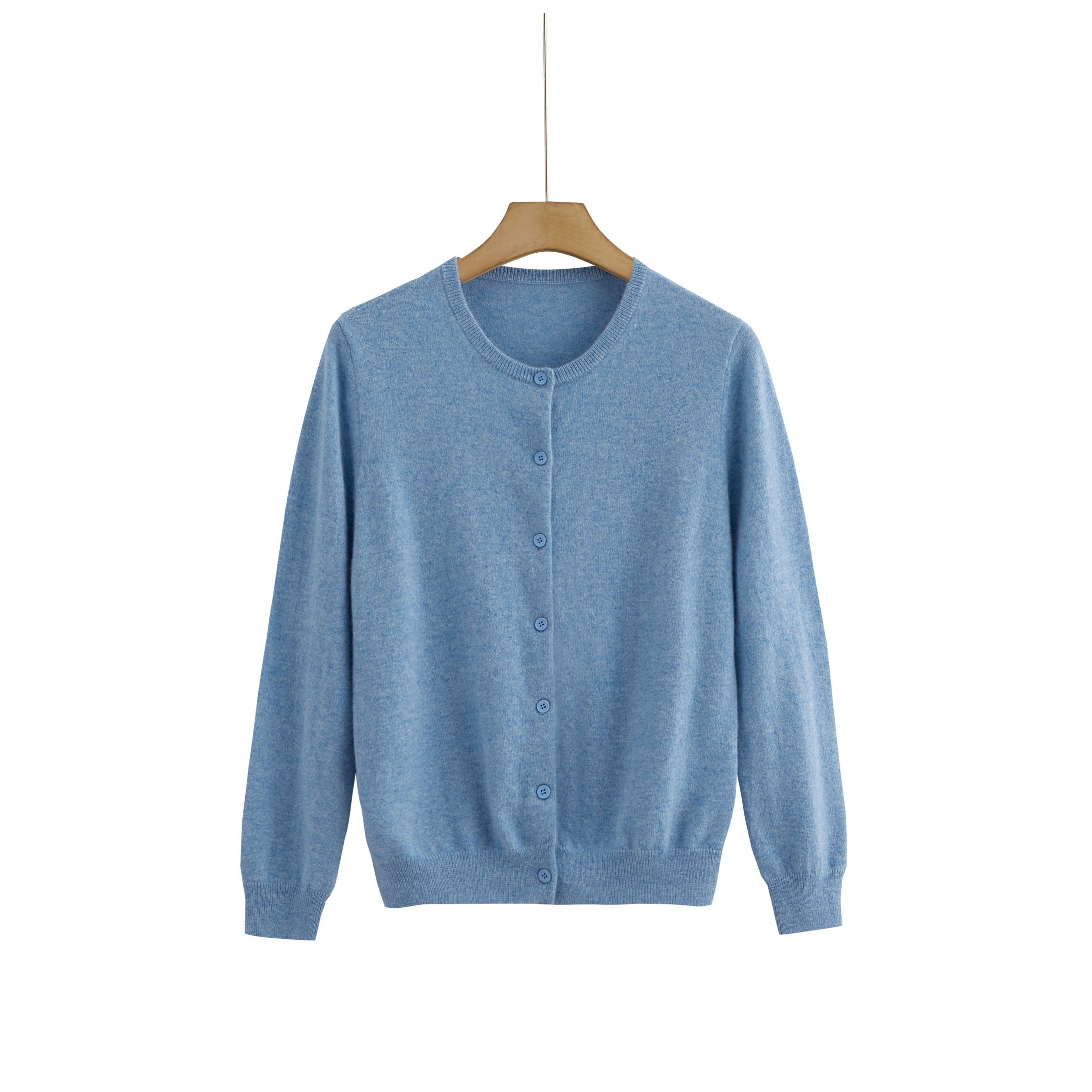 캐시미어 라운드넥 카디건 – 포인트 컬렉션